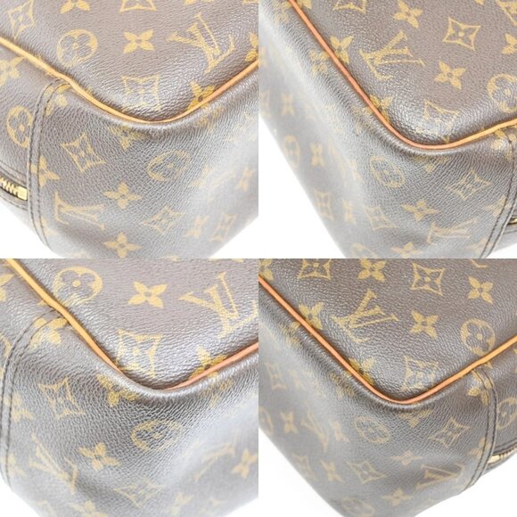 LOUIS VUITTON LV Logo Deauville Hand Bag Monogram Leather Brown M47270 36KB524 - Picture 7 of 15